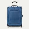 Front view of Maxlite 5 International Carry-On Expandable Spinner in Ensign Blue, featuring sleek contouring and 4-wheel spinners.