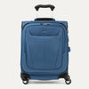 Front view of Maxlite 5 International Carry-On Expandable Spinner in Ensign Blue, featuring sleek contouring and 4-wheel spinners.