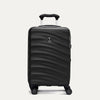 Front view of Travelpro Maxlite Air V2 Compact Carry-On Hardside Spinner in Black, featuring textured shell and 360° Spinner Wheels.
