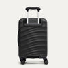 Rear view of Travelpro Maxlite® Air V2 Carry-On Expandable Spinner in Black, showcasing shell texture and extension handle.