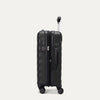 Side view of Travelpro Maxlite Air V2 Carry-On Hardside Spinner in Black, showing expandable zipper and Low-Profile Side Carry Handles.