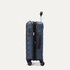 Side view of Travelpro Maxlite Air V2 Carry-On Hardside Spinner in Midnight Blue, showing expandable zipper and Low-Profile Side Carry Handles.