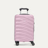 Front view of Travelpro Maxlite Air V2 Carry-On Expandable Spinner in Forever Pink, featuring textured shell, 360° Spinner Wheels, and PowerScope Lite Handle.
