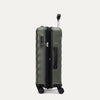 Side view of Travelpro Maxlite Air V2 Spinner in Slate Green, showing expandable zipper and Low-Profile Side Carry Handles.