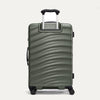 Rear view of Travelpro Maxlite Air V2 Check-In Spinner in Slate Green, showing the extended telescopic handle and side carry handle