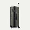 Side view of Travelpro Maxlite Air V2 Carry-On Spinner in Slate Green, showing expandable zipper and Low-Profile Side Carry Handles.