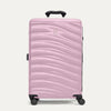 Front view of Travelpro Maxlite Air V2 Check-In Spinner in Orchid Pink, highlighting an telescopic handle and smooth-rolling spinner wheels.