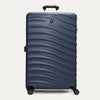 Front view of Travelpro Maxlite Air V2 Check-In Spinner in Midnight Blue, featuring a textured shell, top handle, and 360° spinner wheels.