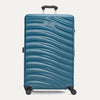 Front view of Travelpro Maxlite Air V2 Check-In Spinner in Teal, featuring a textured shell, top handle, and 360° spinner wheels.