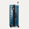 Side view of Travelpro Maxlite Air V2 Check-In Spinner in Teal, showing expandable zipper, Low-Profile Side Carry Handle, and extended PowerScope Lite Handle.