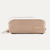 Front view of the Travelpro MaxAccess Cubes™ Small Organizer in khaki with a white zipper and subtle Travelpro logo patch