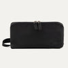 Front view of the Travelpro® MaxAccess Cubes™ Toiletry Organizer in black with dual zippers and a side carry loop.