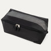 Travelpro MaxAccess Cubes™ Large Shoe Organizer in black, featuring dual zippers and a breathable mesh top panel for ventilation.