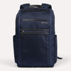 Front view of Travelpro Crew Executive Choice 3 Laptop Backpack in Patriot Blue, featuring exterior quick-access pockets.