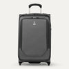 Front view of Travelpro Crew Classic Carry-On Rollaboard in Titanium Grey, featuring large front panel and PowerScope Lite Handle.