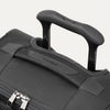 Top view of the Travelpro Crew Classic Carry-On in Black, featuring the PowerScope Extension Handle and Travelpro branding.