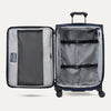 Open suitcase showing interior view on a white background