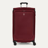 Front view of Travelpro Crew Classic Large Check-In Expandable Spinner in Rosewood Red, with 360° Spinner Wheels, corner reinforcements, and low-profile top carry handle.