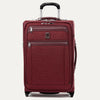 A Bordeaux Platinum Elite Carry-On Rollaboard suitcase with telescopic handle, top and side carry options, and 2 wheels.