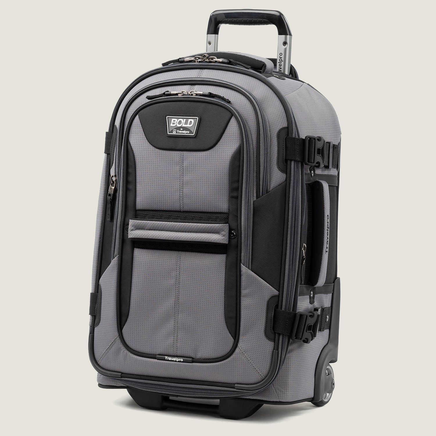BOLD™ by Travelpro® Carry-On in Gray Black with rugged build and smooth-glide wheels.