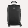 Front view of Travelpro Versapack+ Compact Carry-On in Black, featuring a PowerScope Extension Handle.