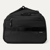 Side view of the Travelpro Altitude Convertible Duffel/Backpack in Jet Black, featuring streamlined handles and sleek paneling.