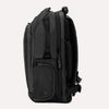 Side view of Travelpro Altitude All-Purpose Laptop Backpack in Jet Black, featuring zippered compartments and external gear pocket.