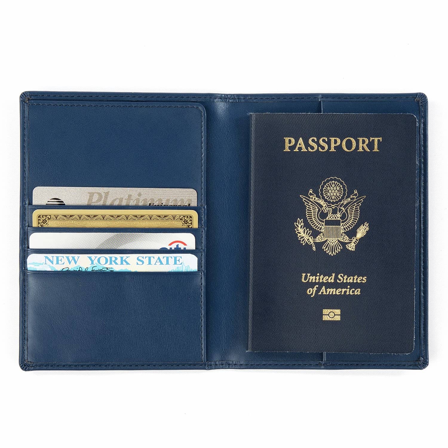 Travelpro® Essentials™ Leather Passport Cover - NAVY