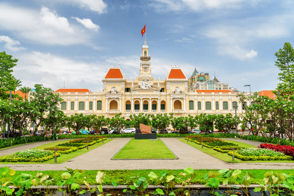 Scenic view of the Ho Chi Minh City Hall in Vietnam.