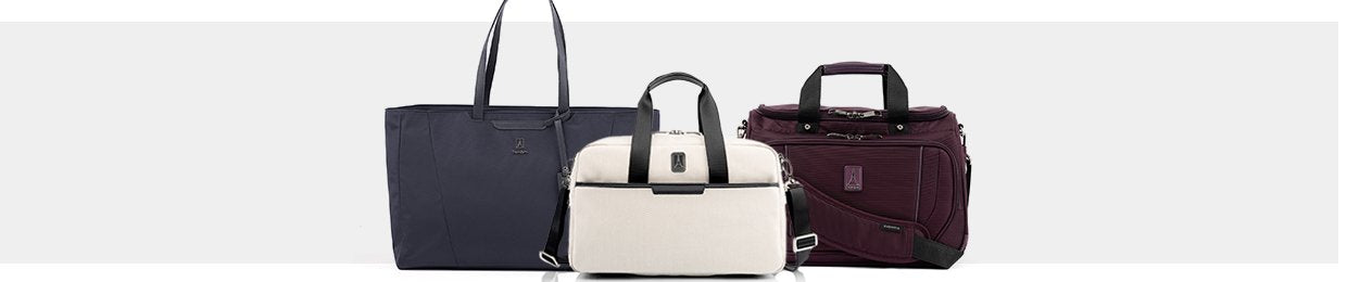 Travel tote bags available at Travelpro include rolling, underseat, carry on and foldable travel tote styles.