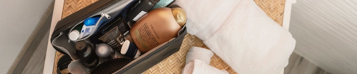 Travelpro toiletry organizer packed for travel