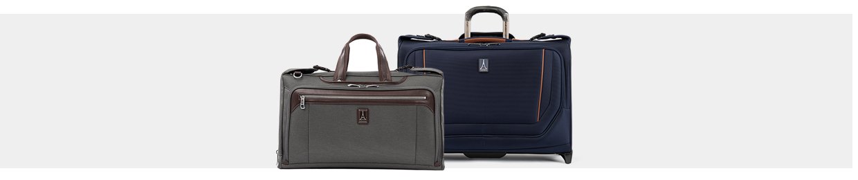 Travel garment bags are available in duffel & rolling carry on options.