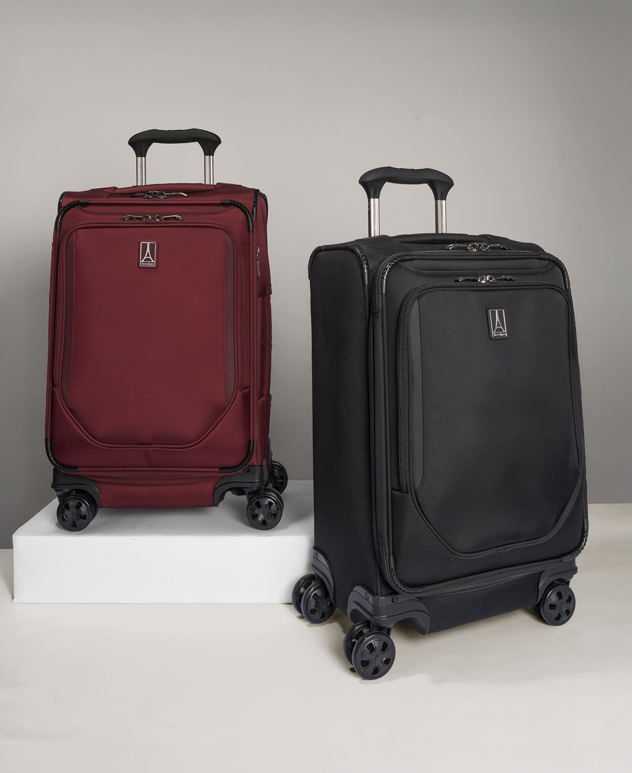 World Traveler Paris 2-Piece Carry-On Luggage Set - Expandable Spinner Suitcase With Tote