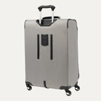 Rear view of the medium size Maxlite® 5 Expandable Spinner in gray, showing the retractable handle, back panel design, and four spinner wheels.
