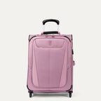 Front view of Maxlite 5 International Carry-On Expandable Spinner in Orchid Pink, featuring sleek contouring and 4-wheel spinners.