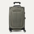 Front view of Maxlite 5 Carry-On Expandable Spinner in Slate Green, featuring soft-edge design and 4-wheel spinners.
