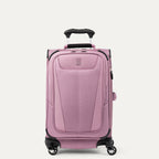 Front view of Maxlite 5 Carry-On Expandable Spinner in Orchid Pink, featuring smooth 4-wheel spinners and soft-edge design.
