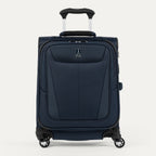 Front view of Maxlite 5 International Carry-On Expandable Spinner in Midnight Blue, featuring sleek contouring and 4-wheel spinners.


