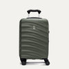 Front view of Travelpro Maxlite Air V2 Carry-On Hardside Spinner in Slate Green, featuring textured shell and 360° Spinner Wheels.

