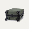 Bottom view of Travelpro Maxlite Air V2 Spinner in Slate Green, featuring dual spinner wheels and visible side carry handle.