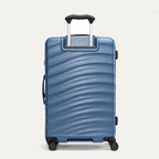 Rear view of Travelpro Maxlite Air V2 Check-In Spinner in Ensign Blue, featuring an extended telescopic handle and side carry handle.