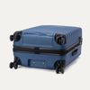 Bottom view of Travelpro Maxlite Air V2 Spinner in Ensign Blue, featuring 360° Spinner Wheels