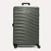 Front view of Travelpro Maxlite Air V2 Check-In Spinner in Slate Green, featuring a textured shell, integrated logo, top handle, and 360° spinner wheels.