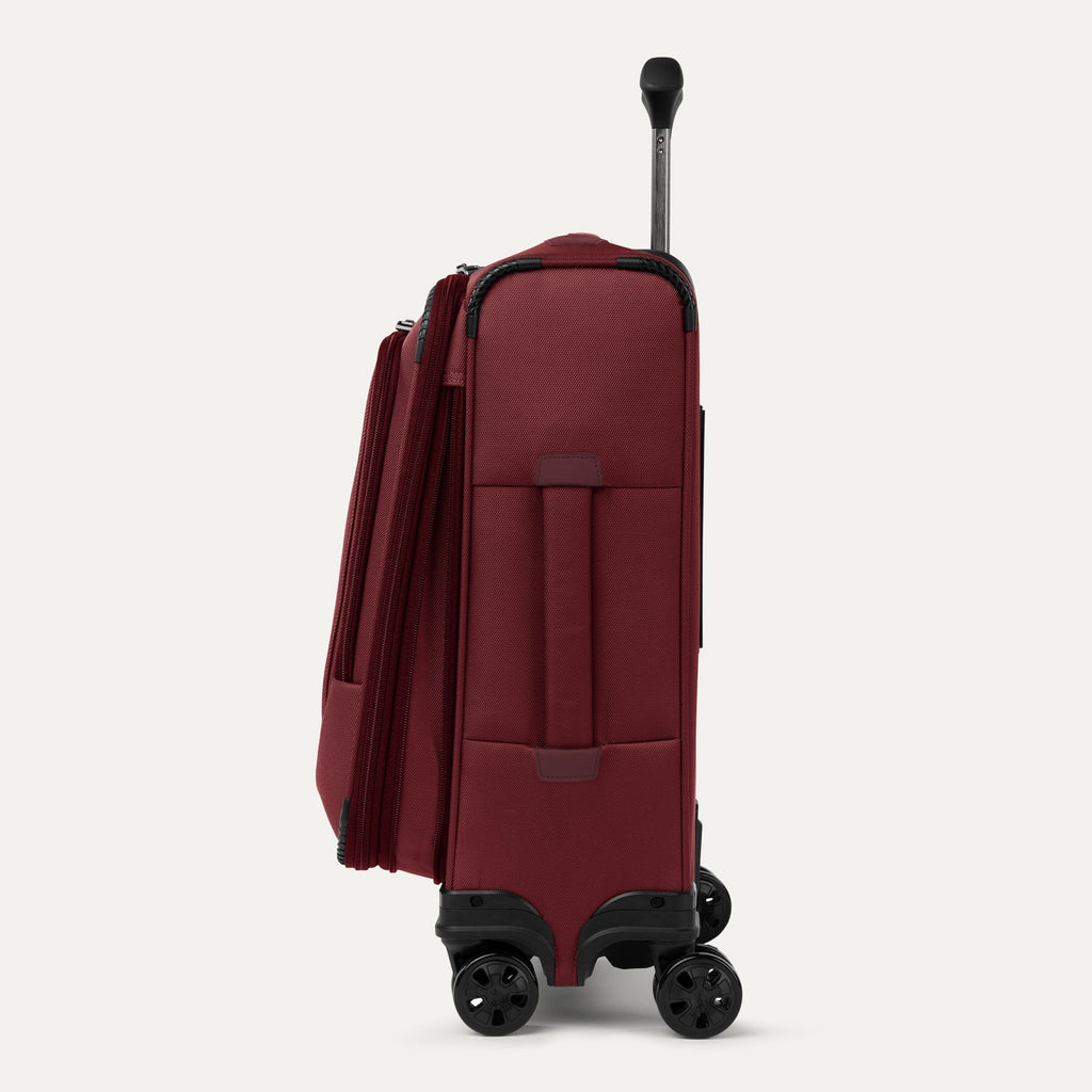 Side view of expanded Crew™ Classic Compact Carry-on Expandable Spinner in Rosewood
