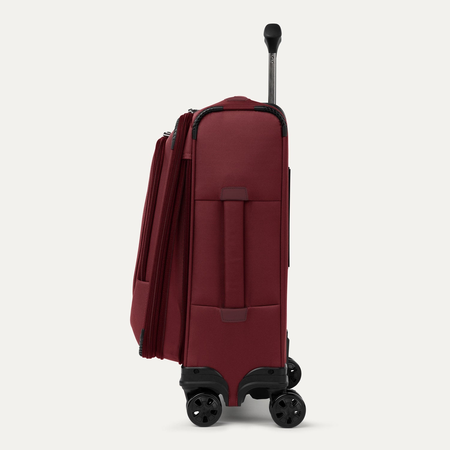 Side view of expanded Crew™ Classic Compact Carry-on Expandable Spinner in Rosewood

