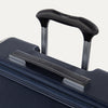 Close-up look of suitcase with handle on a white background