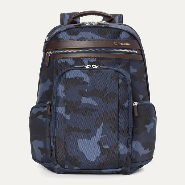 bleu camo printed laptop backpack Travelpro Platinum Elite Business Backpack