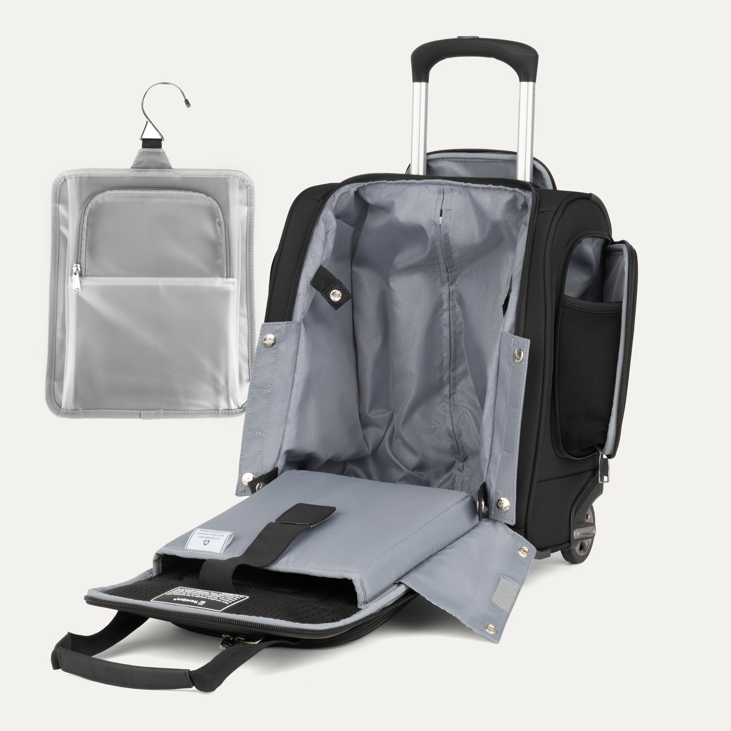 2019 underseat travel backpack wheeled Travelpro Roundtrip Rolling Underseat Carry On in Navy