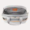 Interior of VersaPack+ UnderSeat Travel Tote with Trolley Sleeve in Silver with Orange Trim