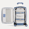 Interior of Baby Blue VersaPack+ Soft Sided Carry-On Spinner with Removable Compression Organizers